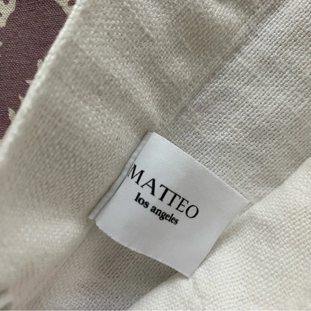 Matteo white linen & Lace Euro Sham White Lace Trim Pillowcase